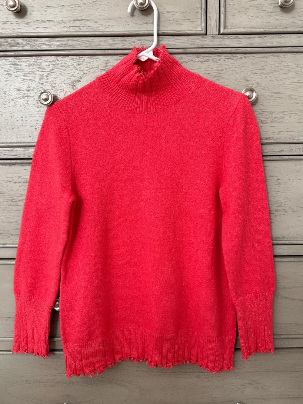 NIC+ZOE Distressed Fringe Sweater - Size XS